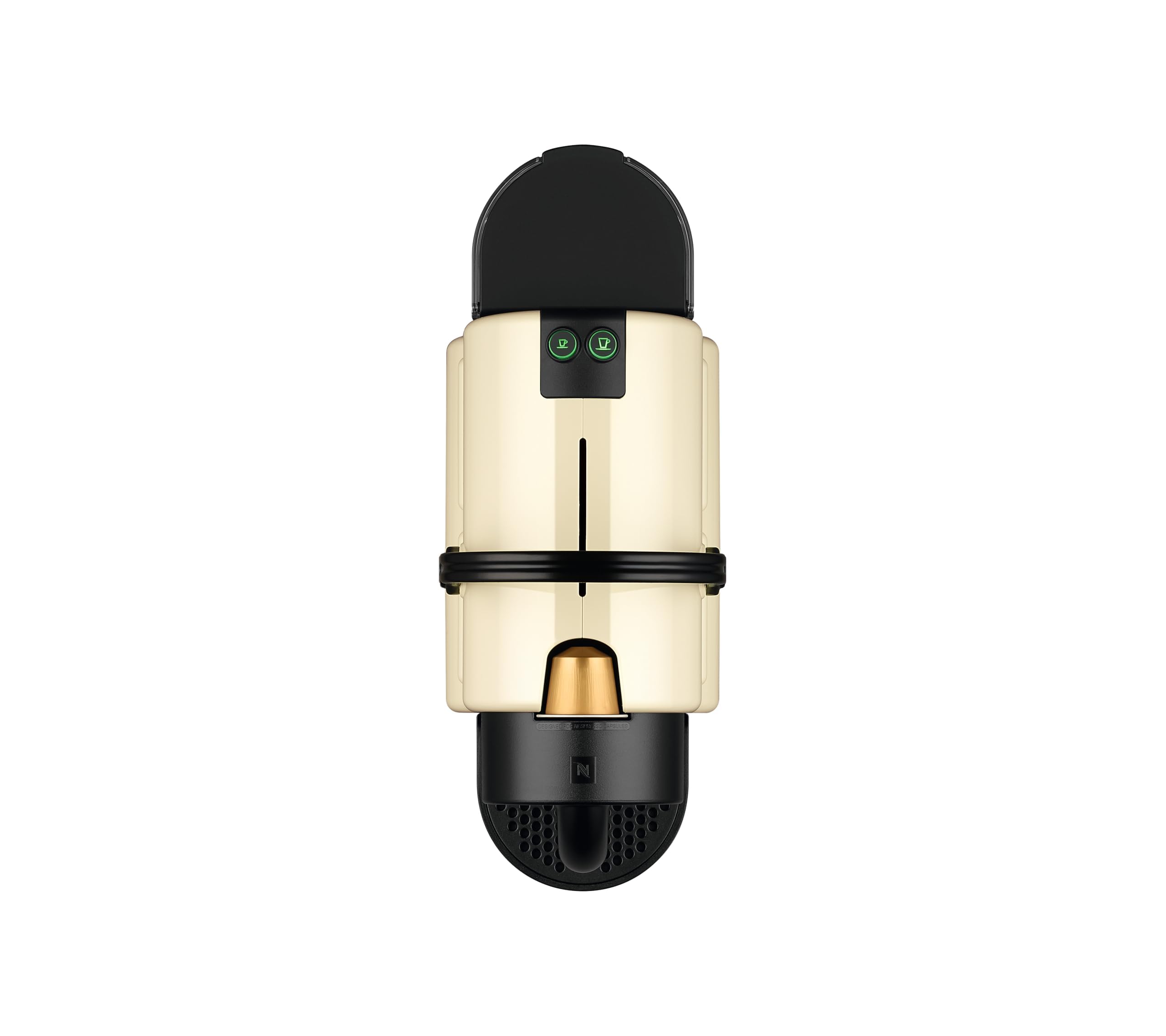 Machine à Café Inissia Crème Vanille, 19 Bars + Kit de Bienvenue, Design Compact, Arrêt Automatique, EN80.CW - Saviron Edition
