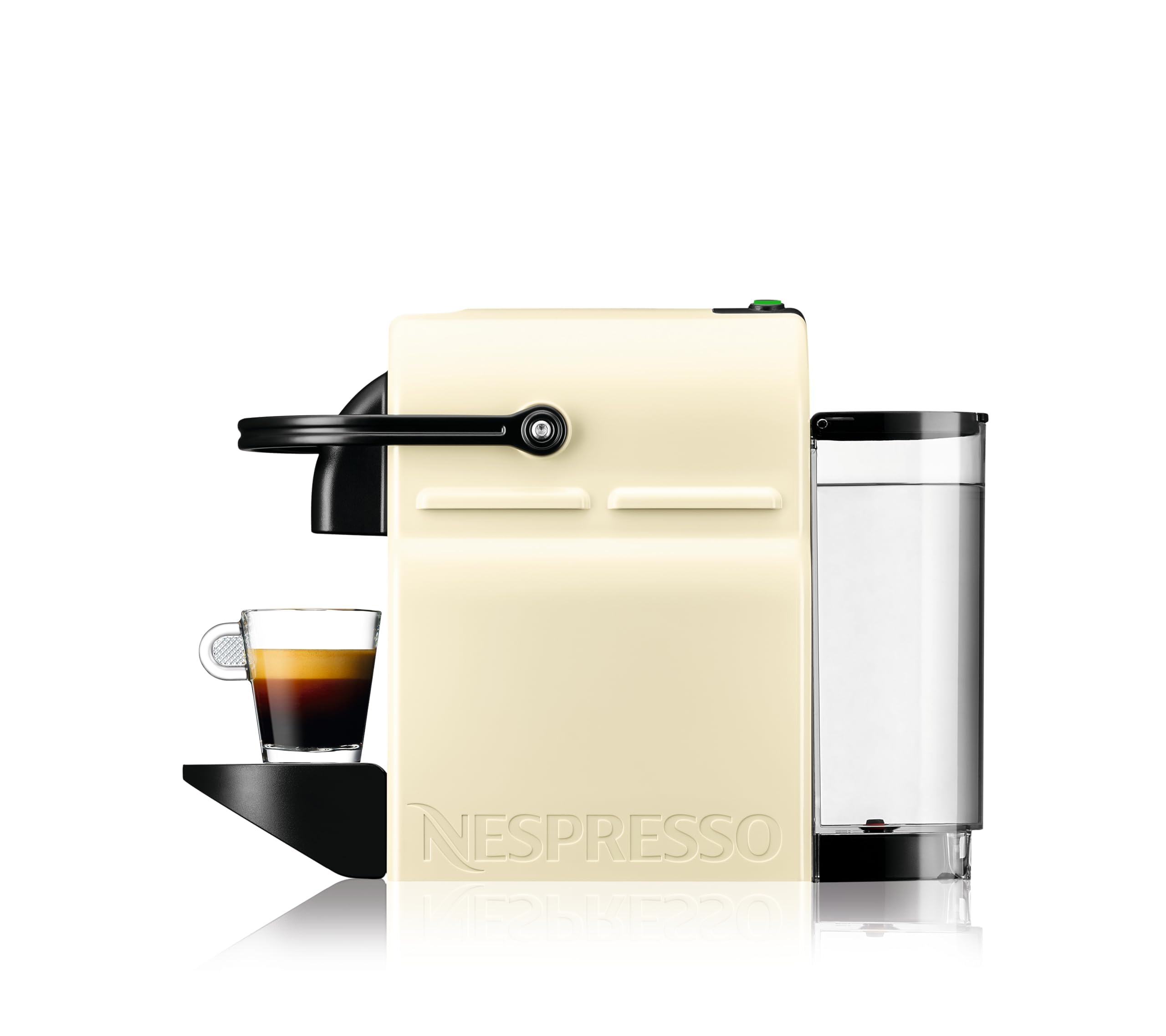Machine à Café Inissia Crème Vanille, 19 Bars + Kit de Bienvenue, Design Compact, Arrêt Automatique, EN80.CW - Saviron Edition