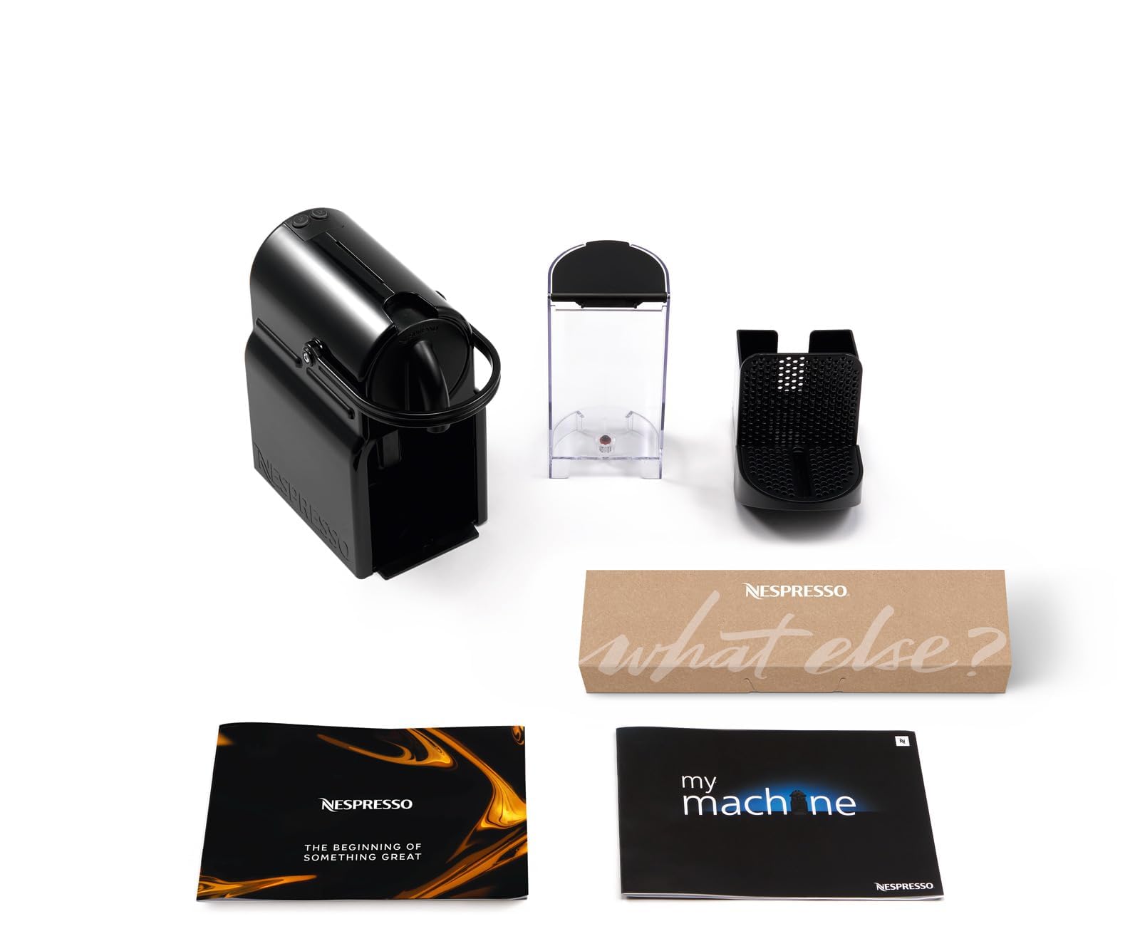 Machine à Café Inissia Noir, 19 Bars + Kit de Bienvenue, Design Compact, Arrêt Automatique, EN80.B - Saviron Edition