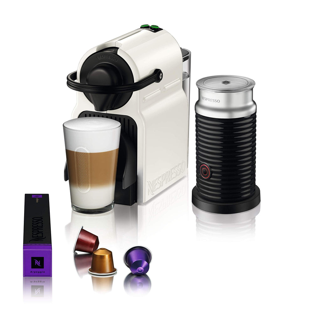 Inissia machine à café à capsule – Rouge rubis Inissia and Aeroccino blanc - Saviron Edition